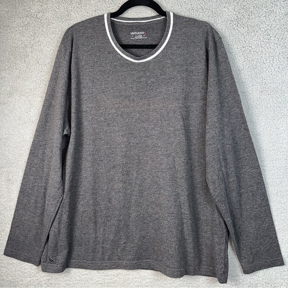 UNTUCKit Men Shirt Size XL Henley Pullover Y2K Preppy Casual Layering Office - Picture 2 of 8